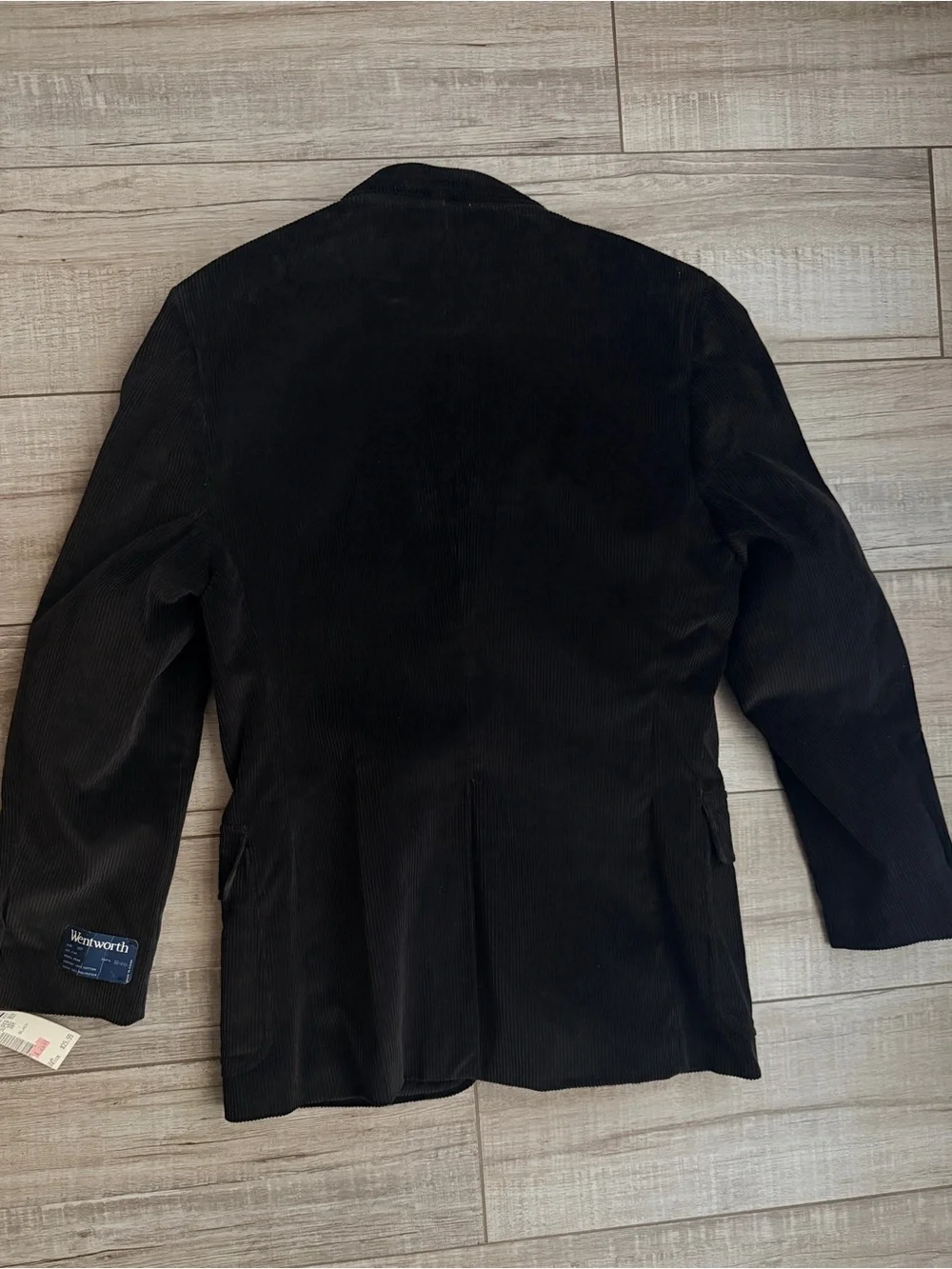 NWT Vintage Wentworth Montgomery Ward Black Corduroy Blazer Sport Coat 38R